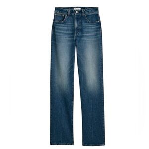 Madewell The Curvy Longline Straight Jean in Greendale Wash